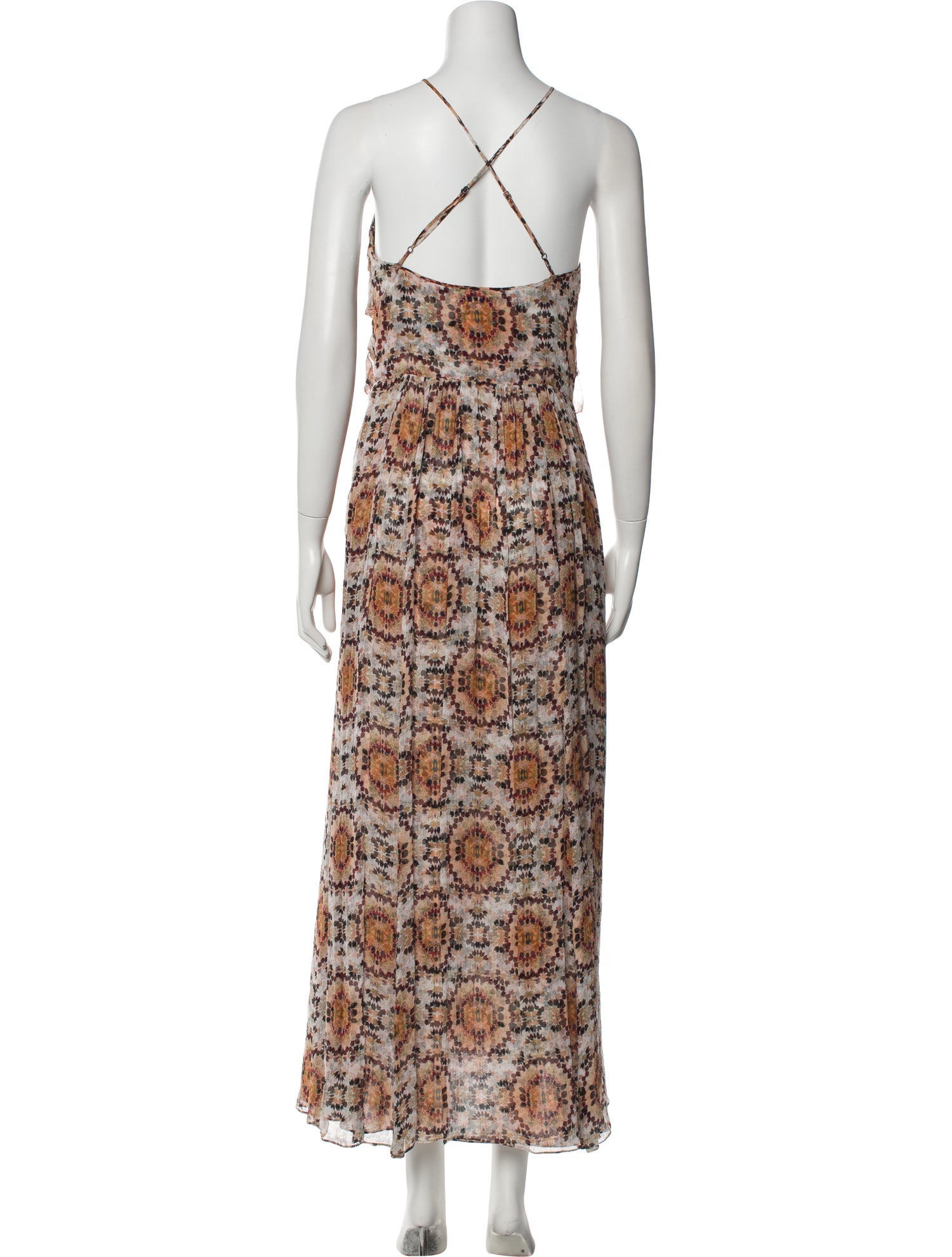 L'Agence Animal Print Long Dress
